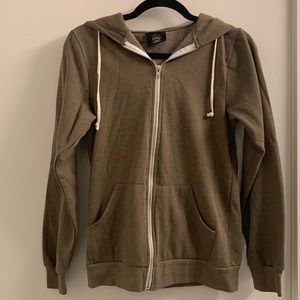 TRUE CLASSIC ARMY GREEN ZIP UP HOODIE